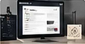 Desktop monitor showing a CRM